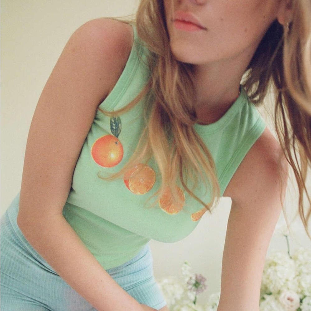 Fruit Open-back Tank Top